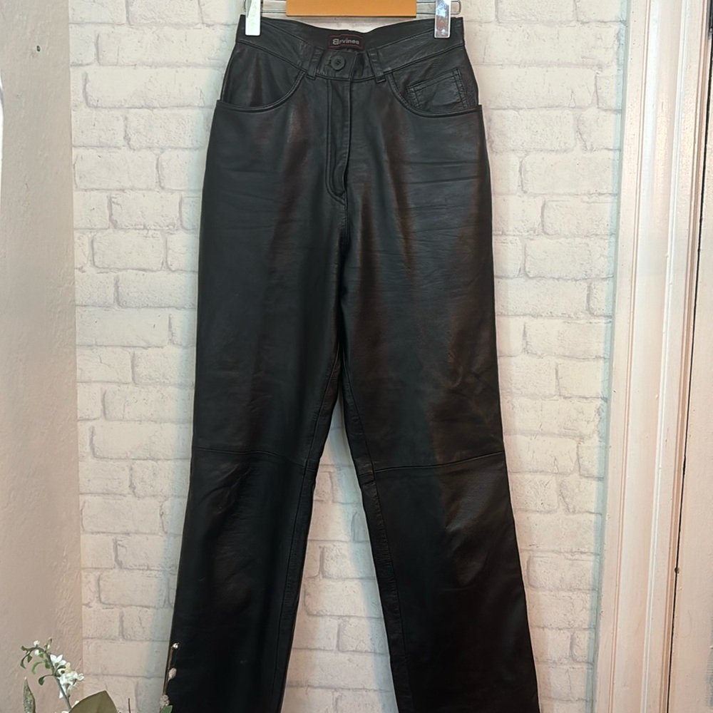 Bovines Leather Pants Size 8 Vintage Lambskin